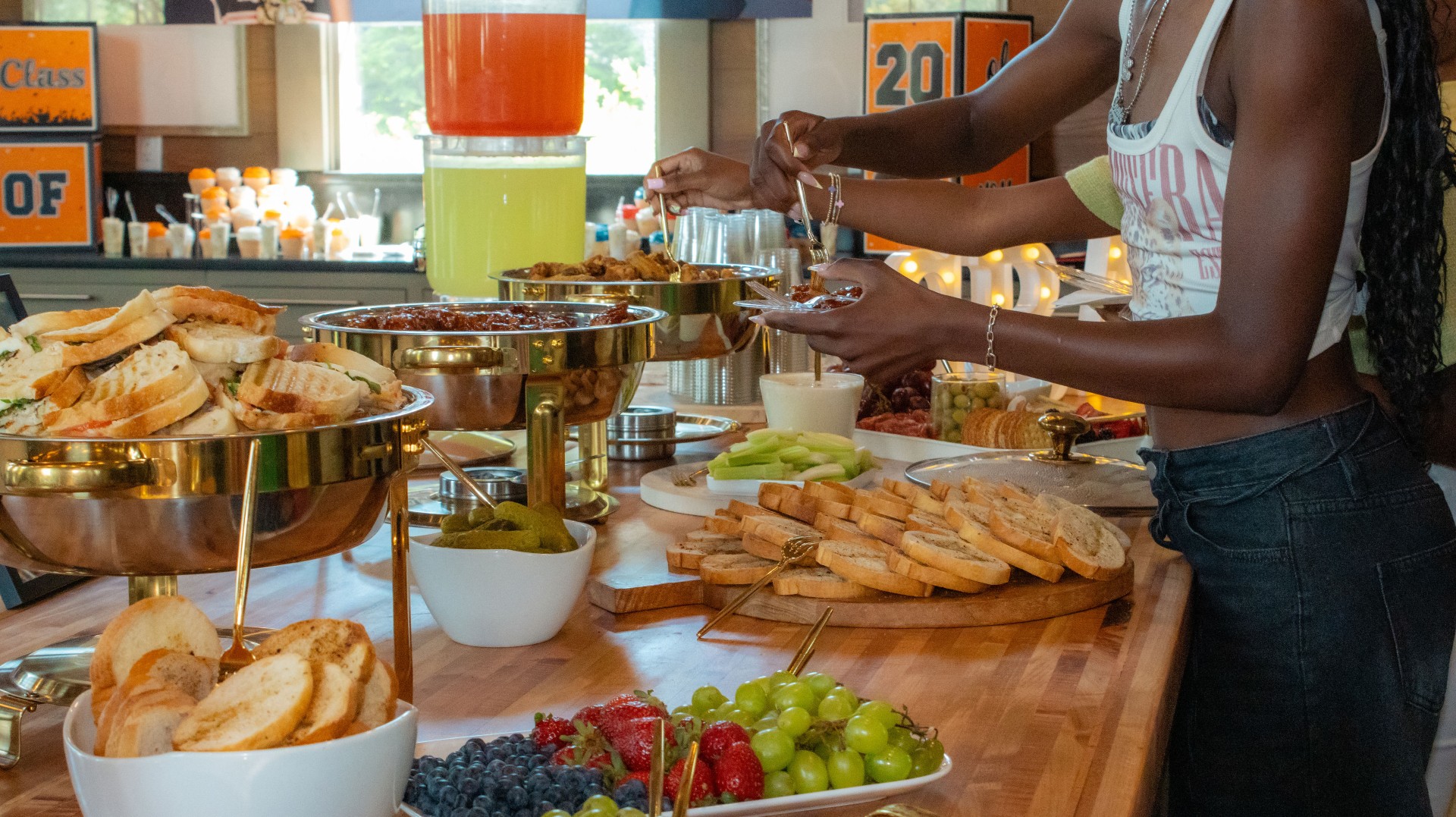 NOIR catering spread