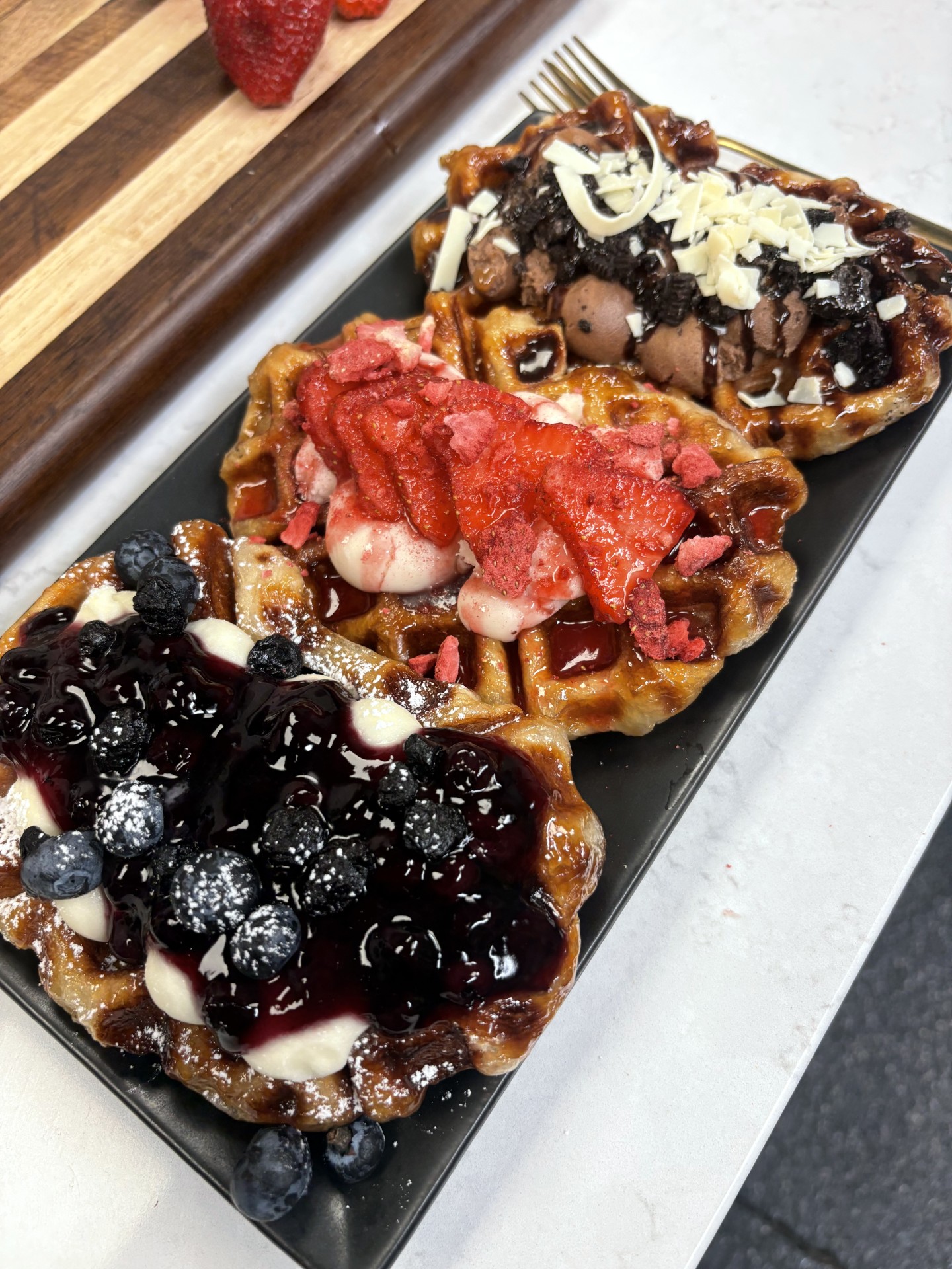 NOIR Café signature waffles